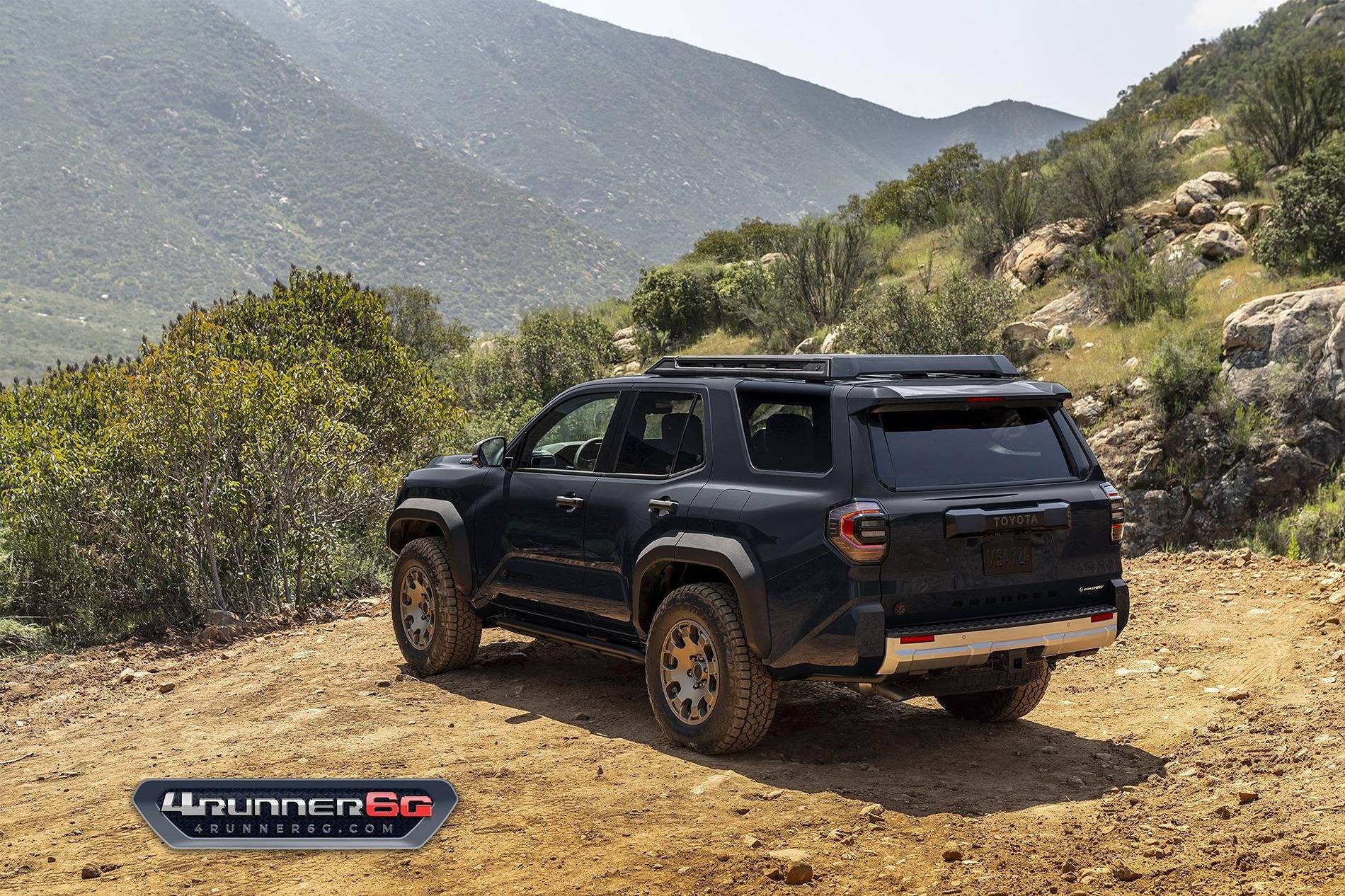 2025 Toyota 4runner TRAILHUNTER: 2025 4Runner Colors, Interiors, Factory Installed Accessories, Post Production Options (PPO) Black 2025 4runner Trailhunter rear