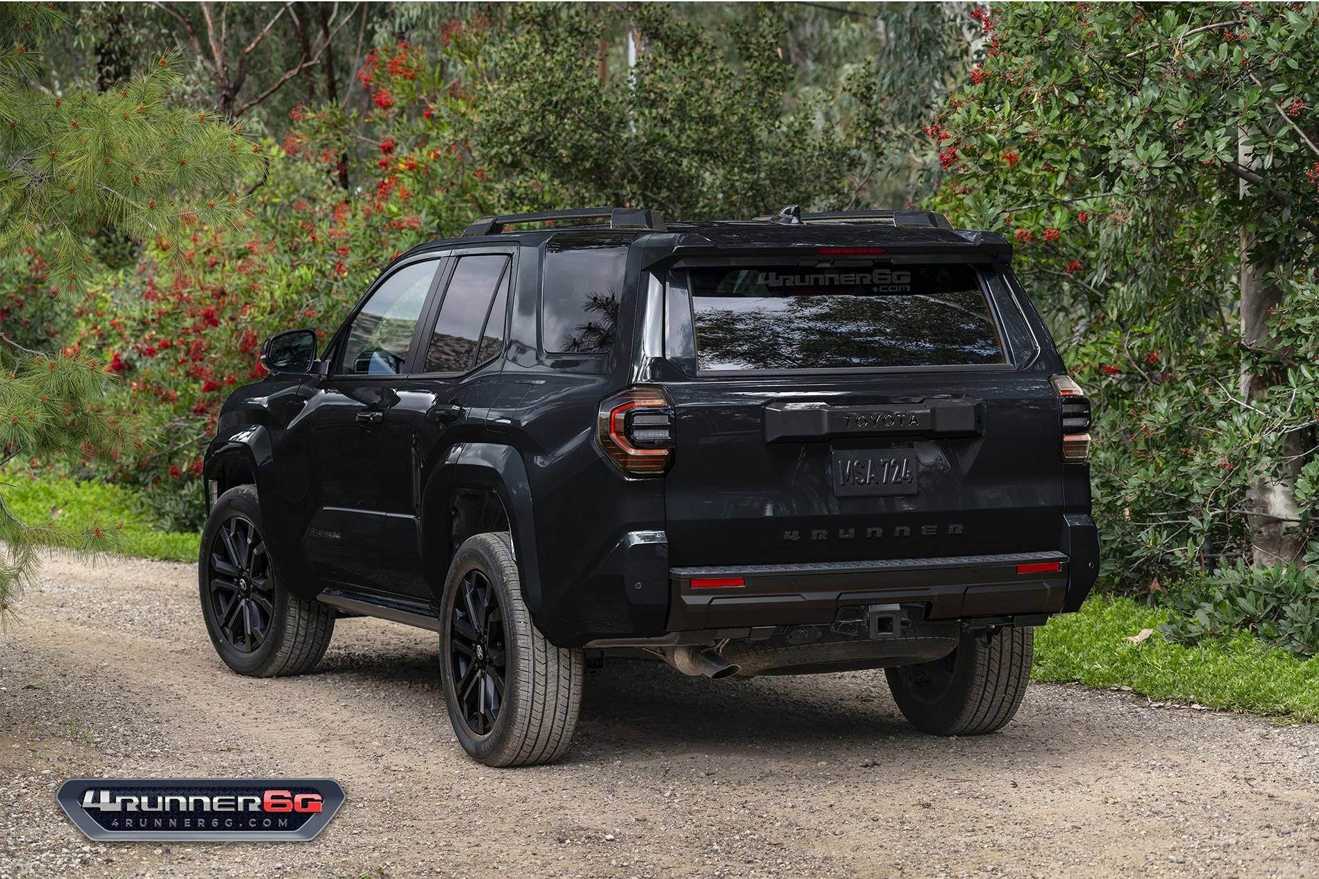 2025 Toyota 4runner PLATINUM: 2025 4Runner Colors, Interiors, Factory Installed Accessories, Post Production Options (PPO) Black Color 2025 4runner Platinum rear