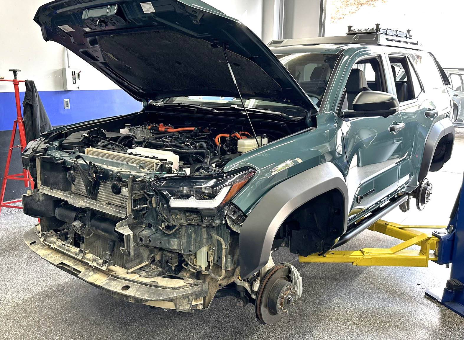 2025 Toyota 4runner Front bumper removed from 2025 4Runner Trailhunter - photos Front bumper cover removed trailhunter 2025 4runner 6th gen 1