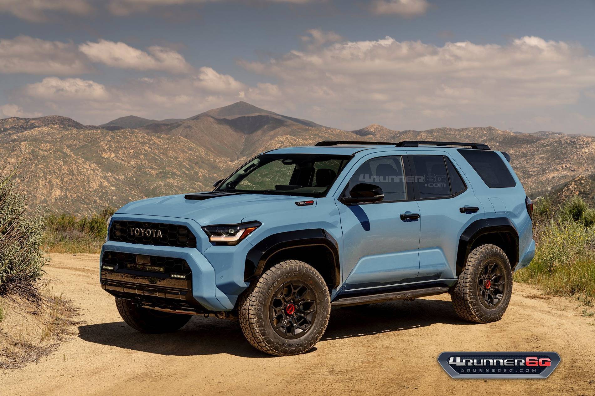 2025 Toyota 4runner TRD PRO: 2025 4Runner Colors, Interiors, Factory Installed Accessories, Post Production Options (PPO). heritage-blue-2025-toyota-4runner-trd-pro-1-