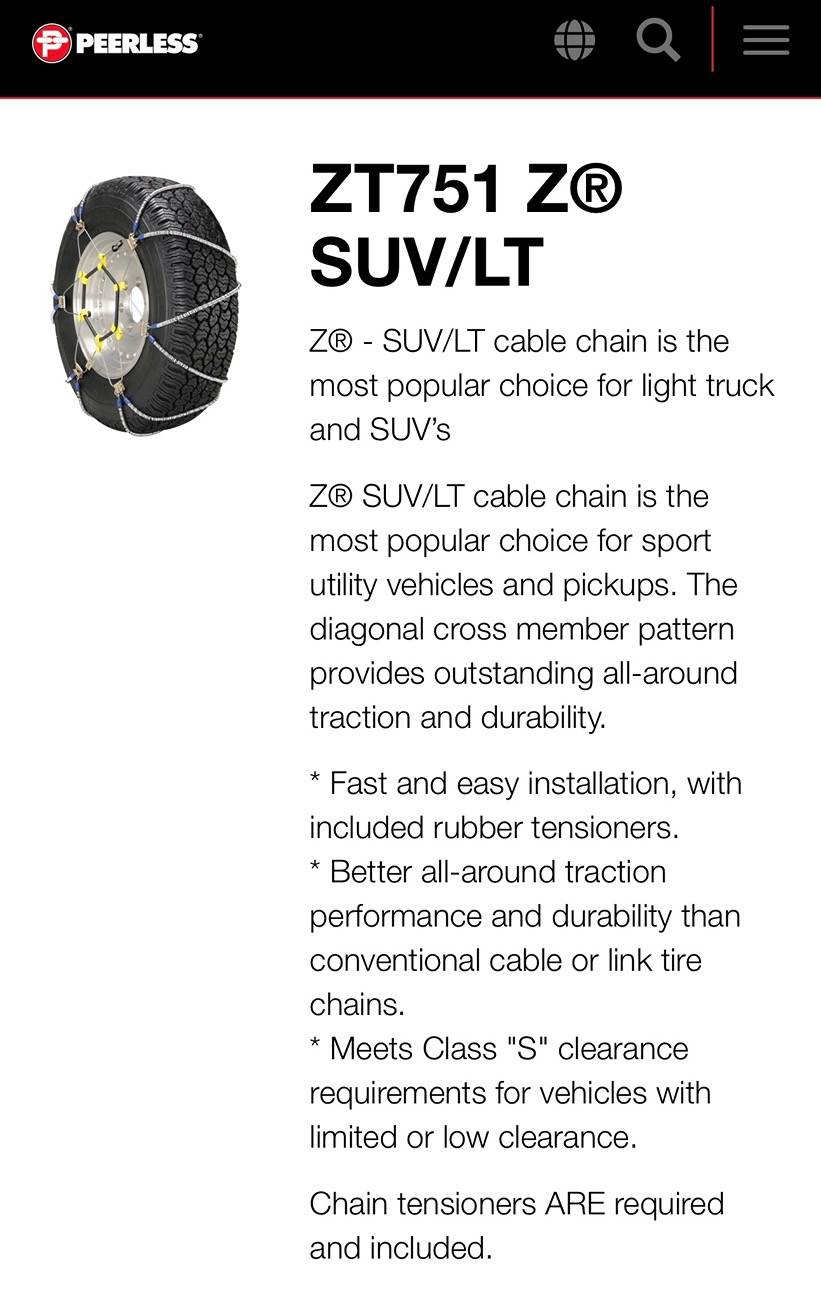 2025 Toyota 4runner Tire Chains can't be mounted on 4Runner TRD Pro and Trailhunter's 265/70R/18 tires IMG_9736