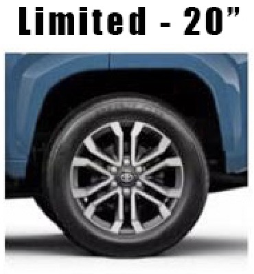 2025 Toyota 4runner Factory Wheels OEM / Factory Tires for 6th Gen 4Runner (2025+) Limited Trim Wheels 20%22 Inch 2025 4Runner 6th Gen