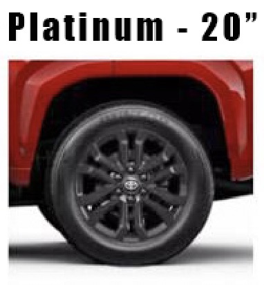 2025 Toyota 4runner Factory Wheels OEM / Factory Tires for 6th Gen 4Runner (2025+) Platinum Wheels 20%22 Inch 2025 4Runner 6th Gen