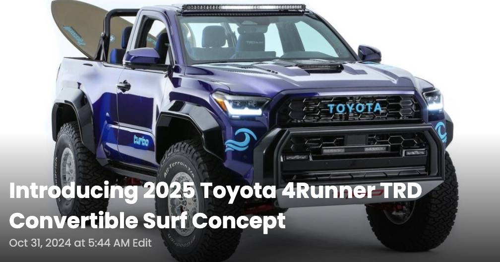 2025 Toyota 4runner Teaser #3: Trailhunter 4Runner (in new green color)! Screenshot 2024-10-31 at 8.16.43 AM