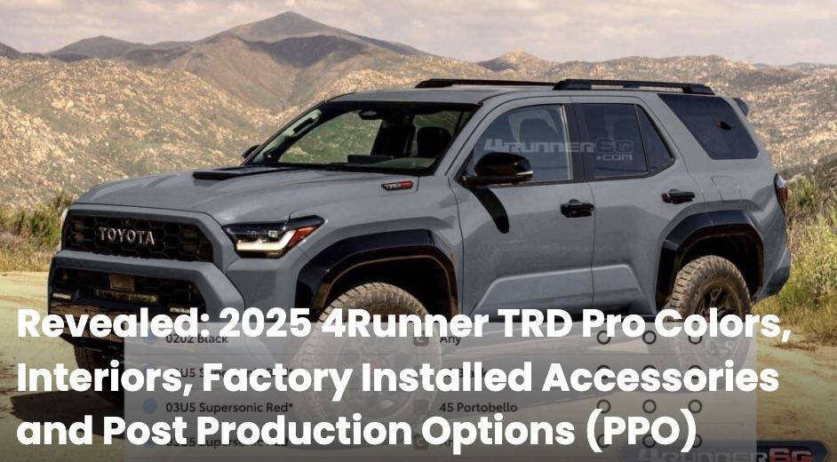 2025 Toyota 4runner 4Runner, Landcruiser Screenshot 2024-11-18 at 3.49.21 PM