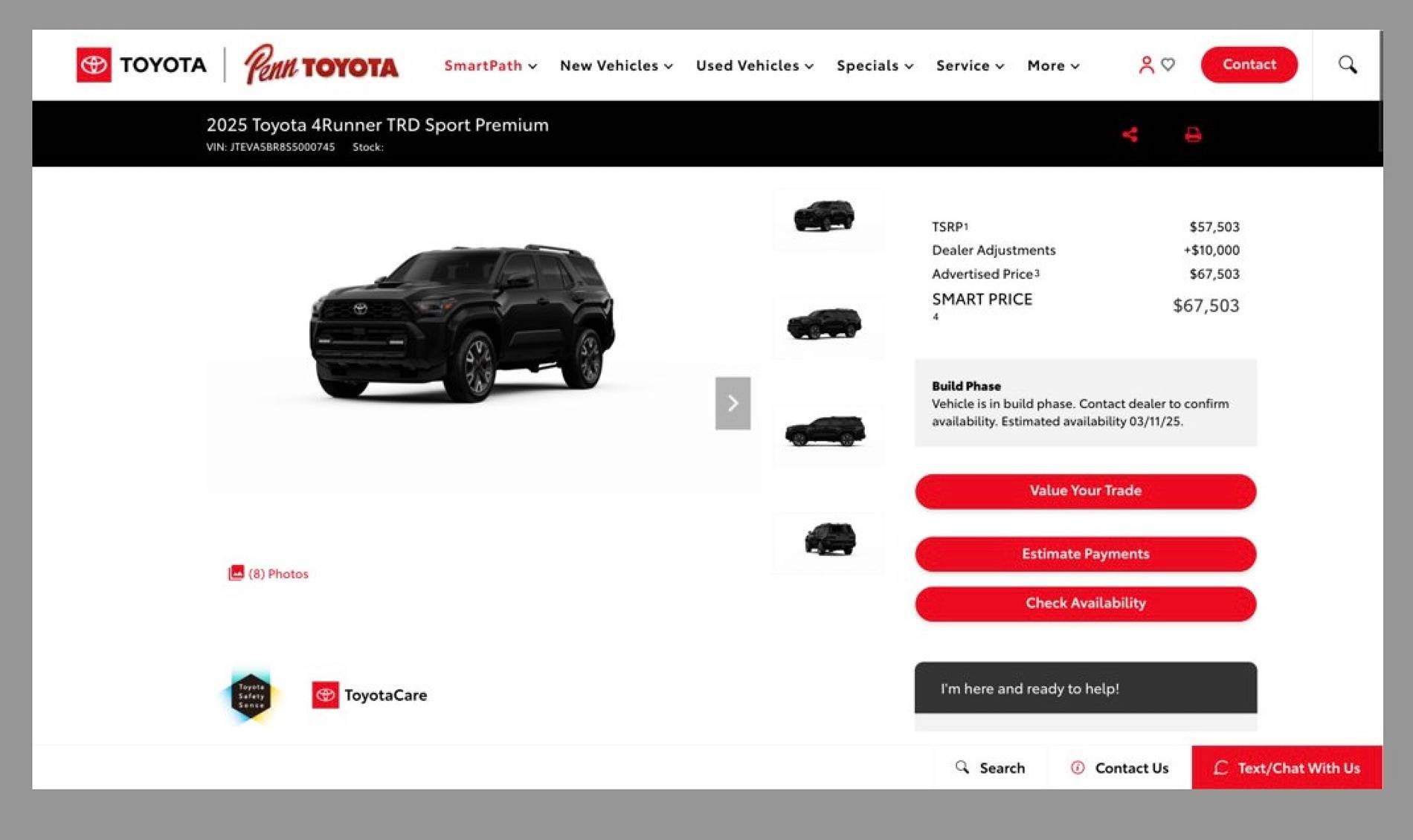 2025 Toyota 4runner Dealers Adding $5K Price Markups on New 2025 4Runner Screenshot 2025-01-14 at 5.24.10 PM