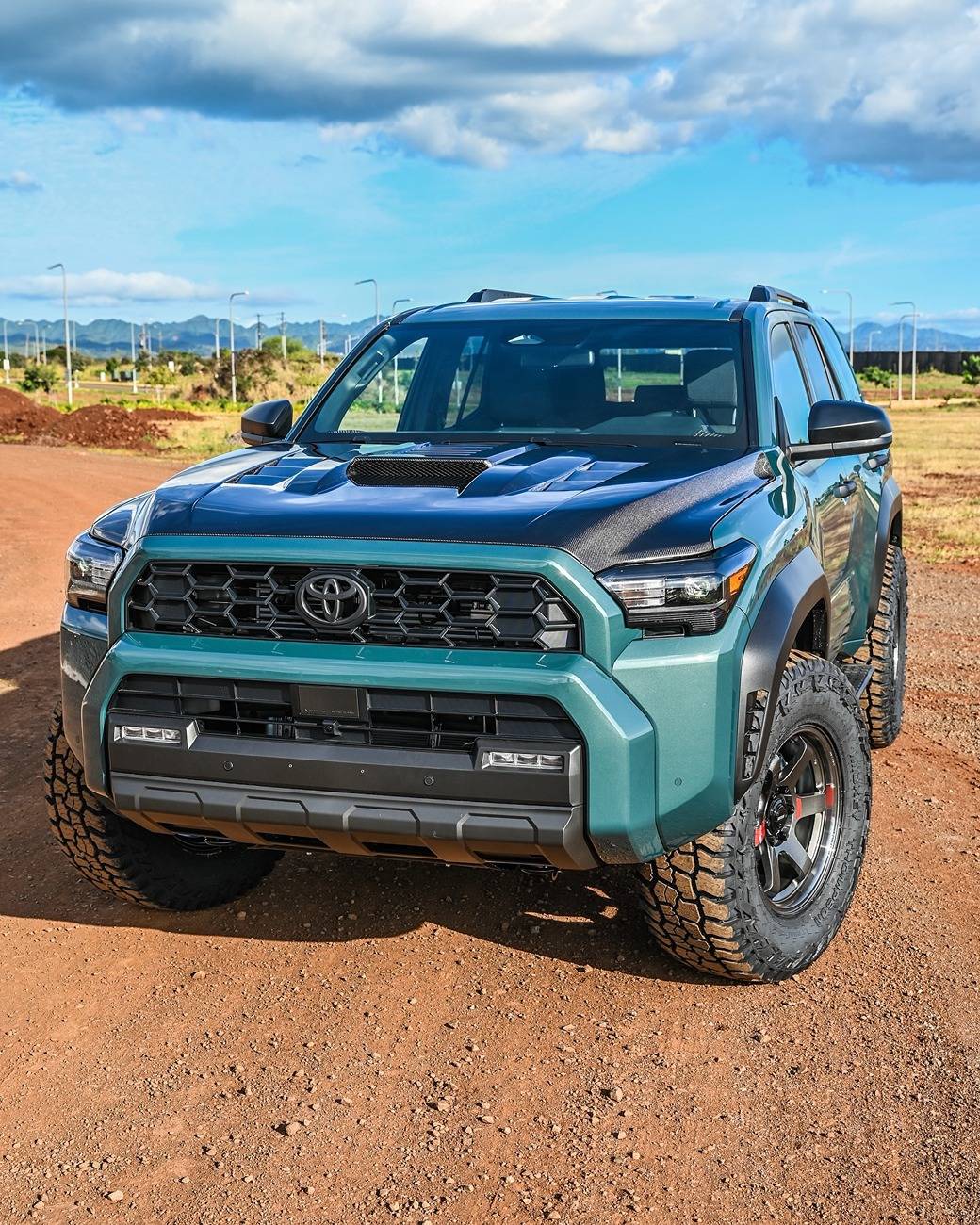 Seibon Carbon Fiber Hood installed on 6th gen 4Runner build by