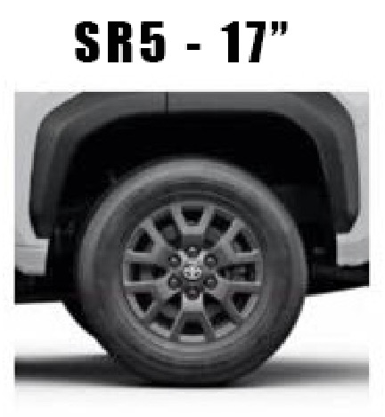 2025 Toyota 4runner Factory Wheels OEM / Factory Tires for 6th Gen 4Runner (2025+) SR5 Wheels 17%22 Inch 2025 4Runner 6th Gen