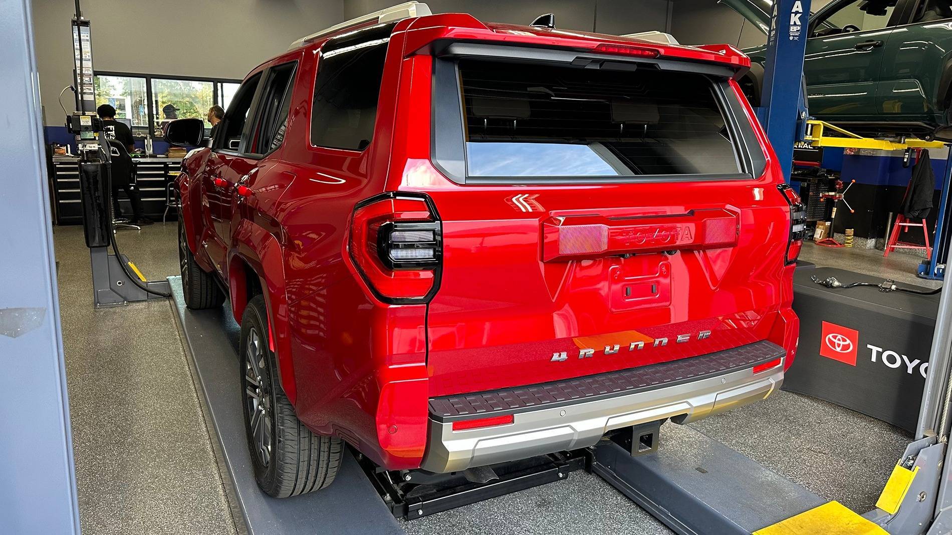 2025 Toyota 4runner 3rd Third Row Seats: Folded, Legroom, Headroom, Cargo Space -- in Limited Trim 2025 4Runner 6th Gen (Supersonic Red / Portobello) supersonic-red-2025-4runner-6th-gen-limited-2-jpe