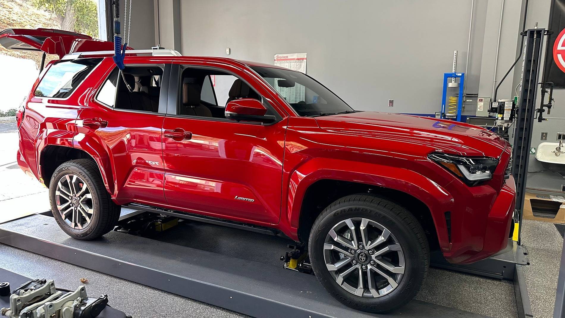 2025 Toyota 4runner 3rd Third Row Seats: Folded, Legroom, Headroom, Cargo Space -- in Limited Trim 2025 4Runner 6th Gen (Supersonic Red / Portobello) supersonic-red-2025-4runner-6th-gen-limited-3-jpe