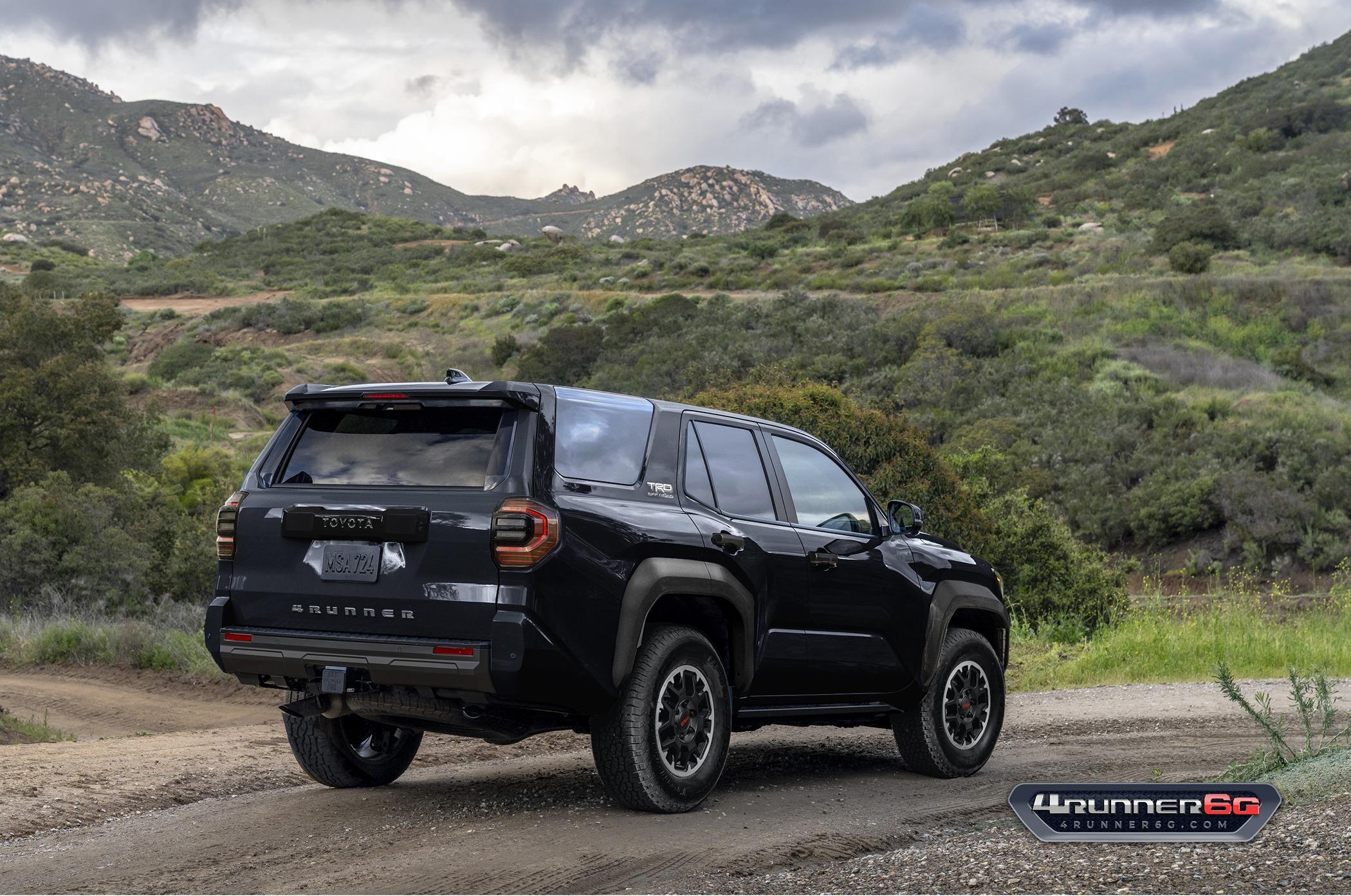 2025 Toyota 4runner Preview Looks: 2025 4Runner 6th Gen TRD Off-Road, TRD Sport, SR5 Trim TRDoffroad-Black-Rear