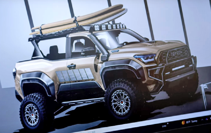 First peek! 2025 4Runner TRD 2-Door Convertible Surf Concept SEMA Build w/ removable top -- by Toyota