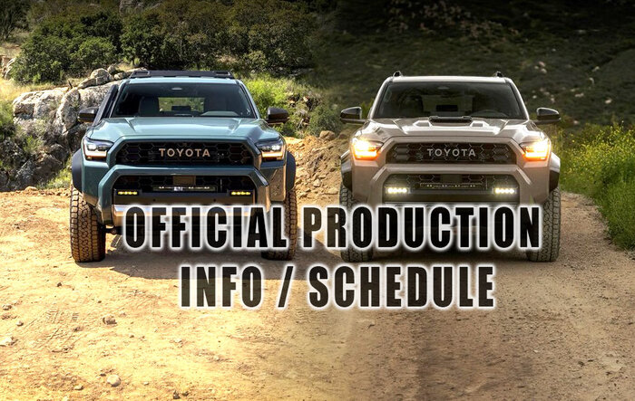 Official: Start of Production of 2025 4Runner 6th Gen Begins December 2024!