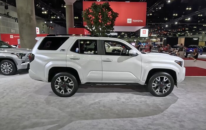 TRD Sport (Wind Chill Pearl) 2025 4Runner 6th Gen on Display @ LA Auto Show 2024