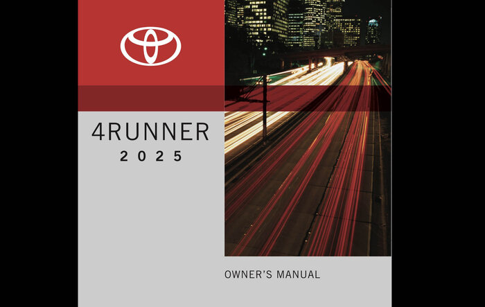 Owner's Manual & Warranty Maintenance Guide: 2025 4Runner 6th Gen 📕