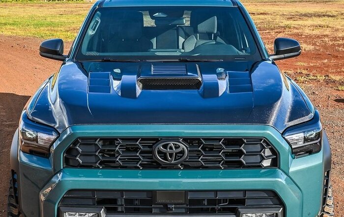 Seibon Carbon Fiber Hood installed on 6th gen 4Runner build by MJMotorsports808