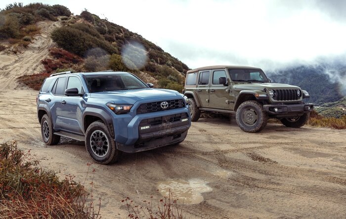 2025 4Runner TRD Off-Road Premium vs. 2025 Jeep Wrangler 4xe Willys ‘41 - Comparison Test