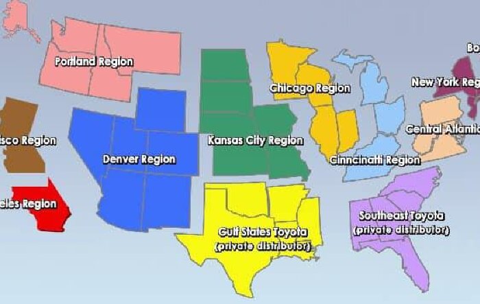 Toyota Regions = why different sales incentives & lease / financing rates between states & regions