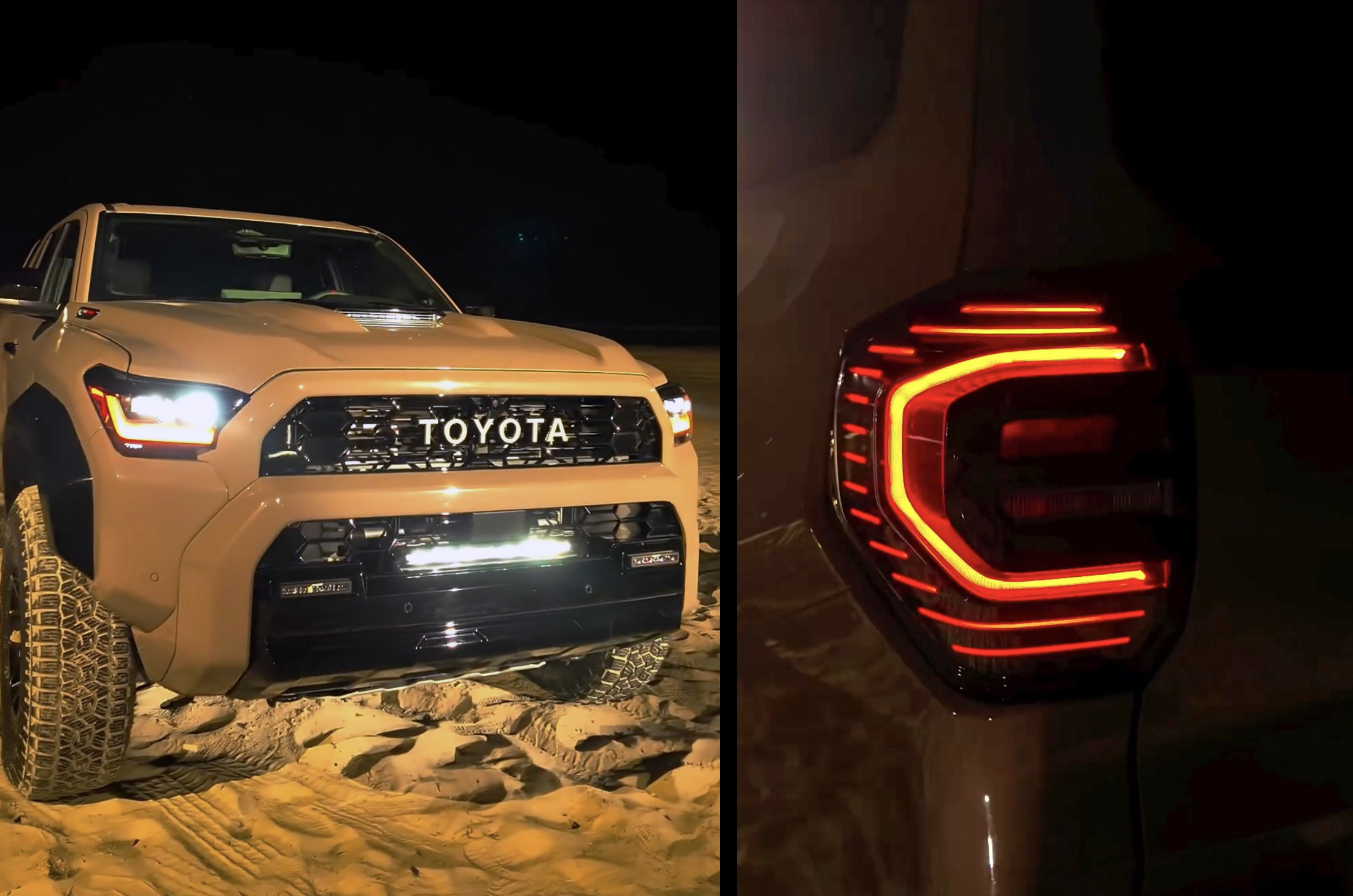 2025 4Runner lights at night headlights, tail lights, DRL, turn signal