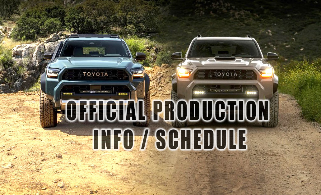 Official Start of Production of 2025 4Runner 6th Gen Begins December