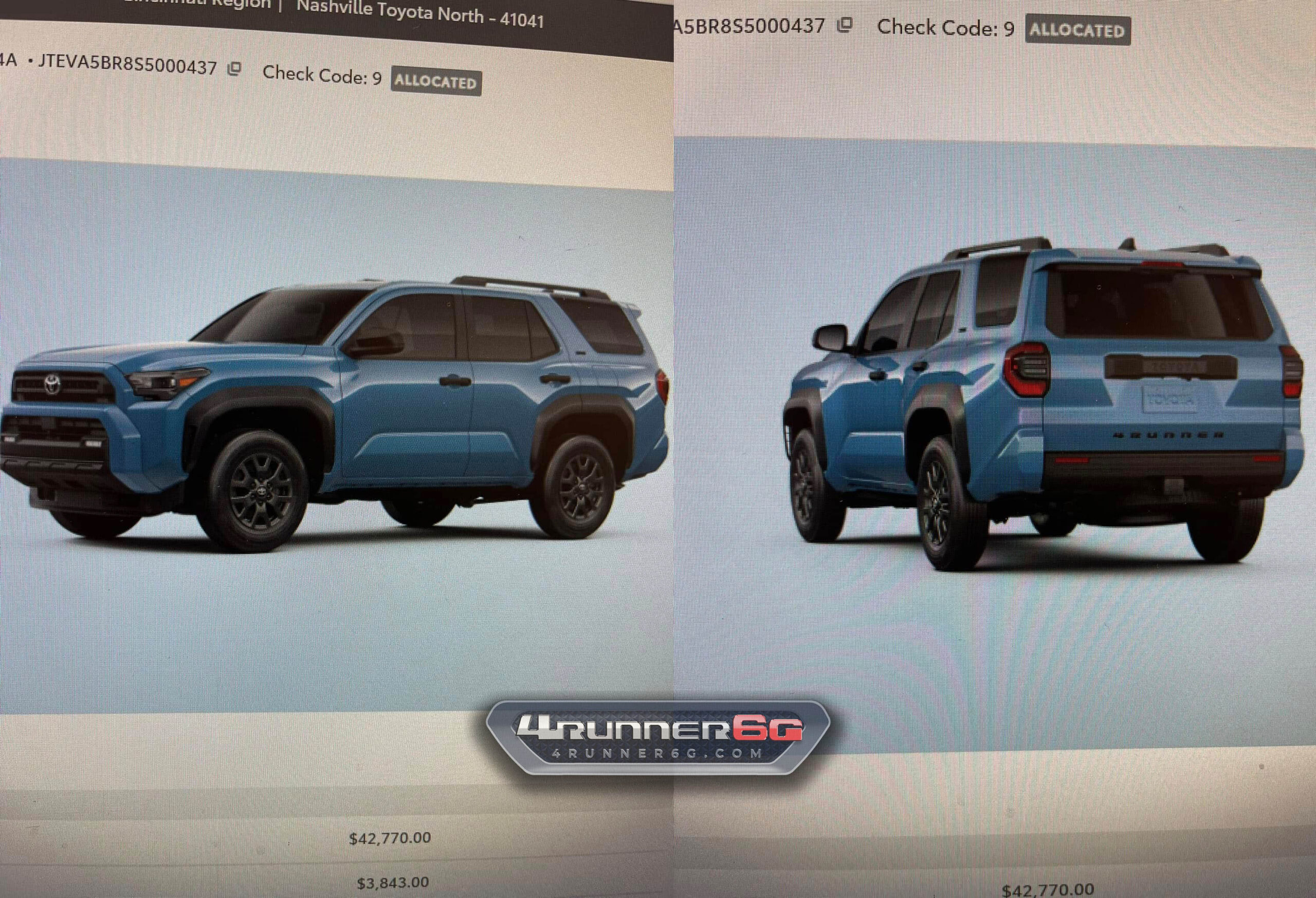 Allocations for 2025 4Runner are here! Delivery begins early February